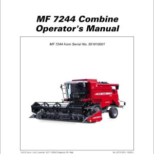 Massey Ferguson Combine 7244 Operator Manual 327313013 1
