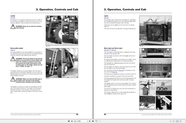 Massey Ferguson Combine 7274 7278 CEREA Operator Manual D3110100M10 2