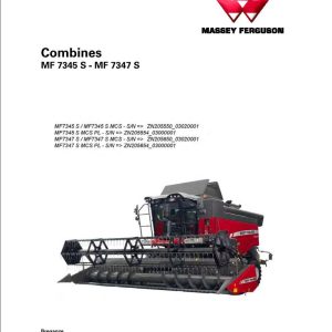 Massey Ferguson Combine 7345S to 7347SMCS PL Operator Manual LA327306017224 1