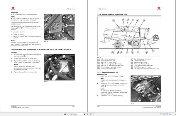 Massey Ferguson Combine 7360 7370 Operator Manual 2