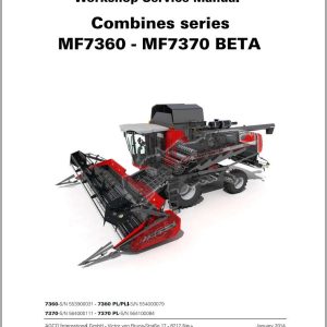 Massey Ferguson Combine 7360 7370 Service Manual 1