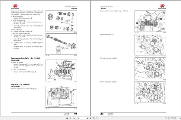 Massey Ferguson Combine 7360 to 7370PL Workshop Service Manual LA327301011M 2