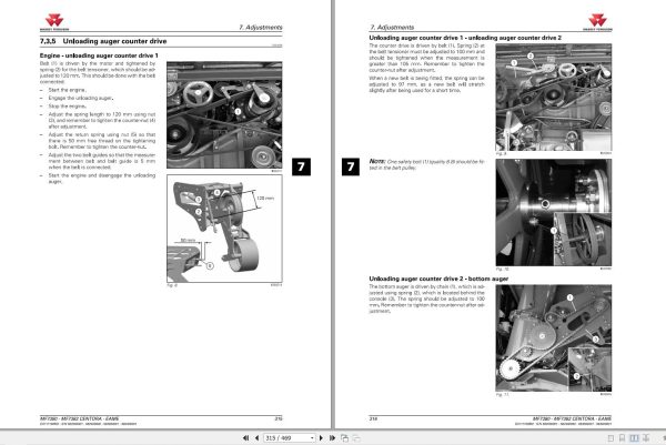 Massey Ferguson Combine 7380 CENTORA Series Operator Manual D3117100M2 2