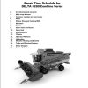 Massey Ferguson Combine 9280 DELTA Series Repair Time Schedule 1