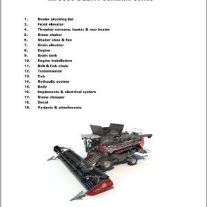 Massey Ferguson Combine 9380 DELTA Series Repair Time Schedule 327417010 1