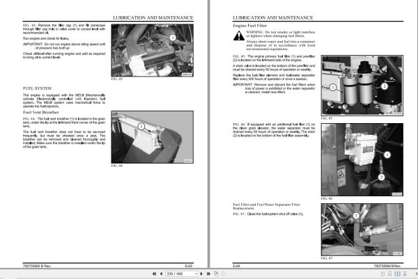 Massey Ferguson Combine 9530CE Operator Manual 700735992B 2