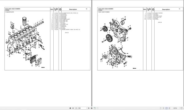 Massey Ferguson Combine 9540 9550 9560 Workshop Service Manual 4283482M4 2