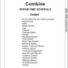 Massey Ferguson Combine 9545 9565 Repair Time Schedule 4283571M3 1