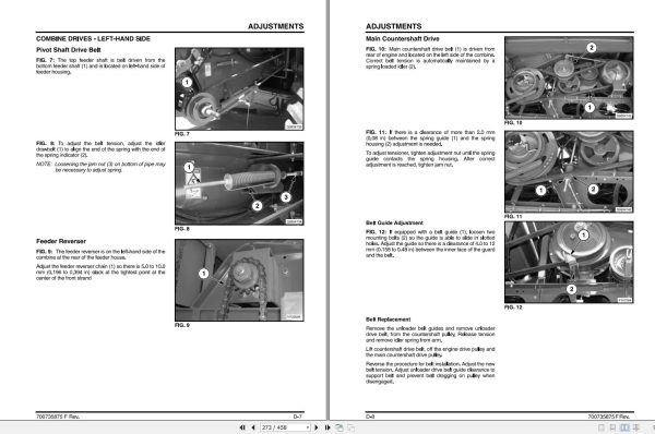Massey Ferguson Combine 9695CE 9795CE Operator Manual 700735875F 2