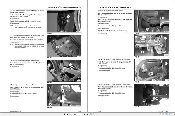 Massey Ferguson Combine 9695CE 9795CE Operator Manual 700735875F ES 2