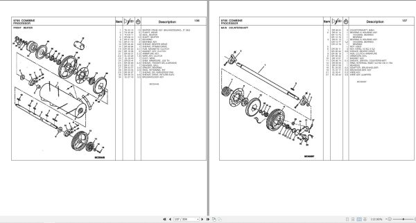 Massey Ferguson Combine 9795 Repair Time Schedule 4283379M2 2