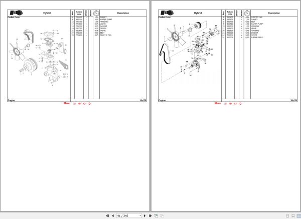 Massey Ferguson Combine MF5690 MF6690 Repair Time Schedule ACW0389060 2