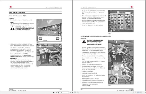 Massey Ferguson Combine MF7345S MF7347S Operator Manual LA327306018 2