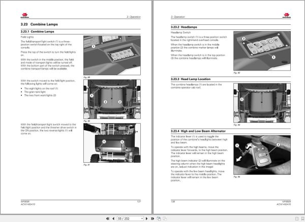 Massey Ferguson Combine MF9005 Operator Manual ACW1493470 2