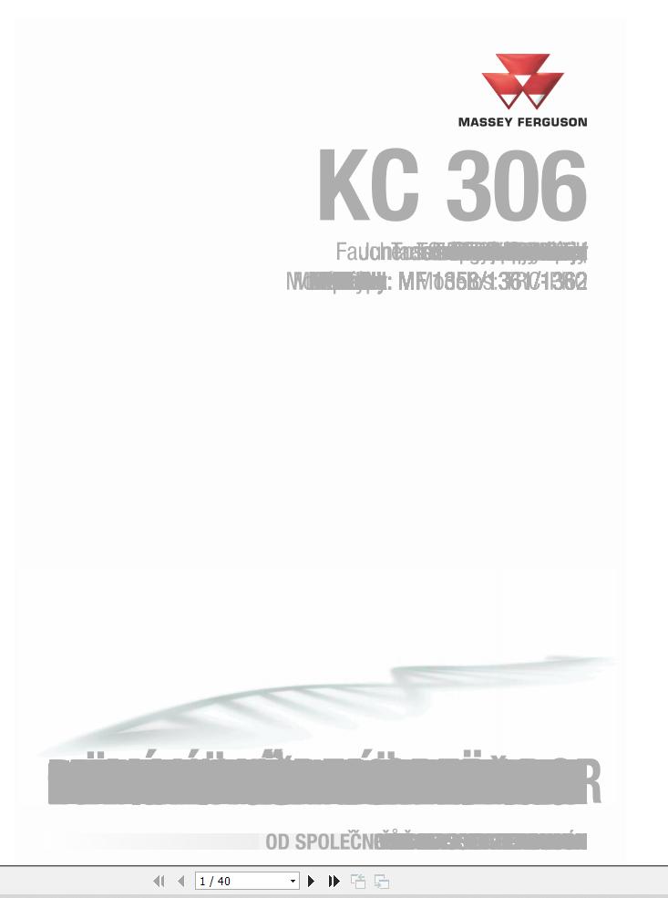 Massey Ferguson Conditioner KC306 Operator Manual FEL1278980101 1