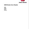 Massey Ferguson Corn Header MF3200 Series Service Manual 79037204A 1