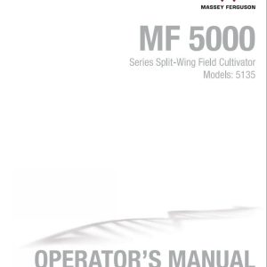 Massey Ferguson Cultivator 5135 Operator Manual 997762MFF 1
