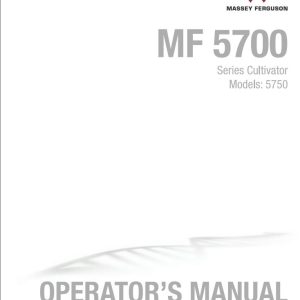 Massey Ferguson Cultivator 5750 Operator Manual 9971381MFA 1
