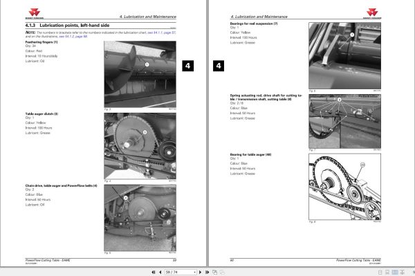 Massey Ferguson Cutting Table 35 ft PowerFlow Operator Manual D3113100M1 2
