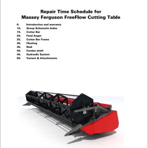 Massey Ferguson Cutting Table FF16 to FF20AL Repair Time Schedule LA327393010 1