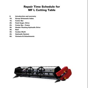 Massey Ferguson Cutting Table L Repair Time Schedule LA327397010 1