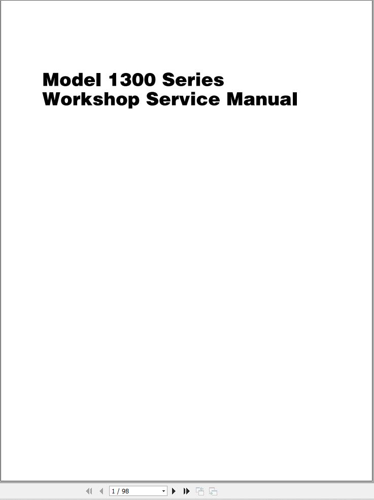 Massey Ferguson Disc Mower 1300 Series Workshop Service Manual 700724502 1
