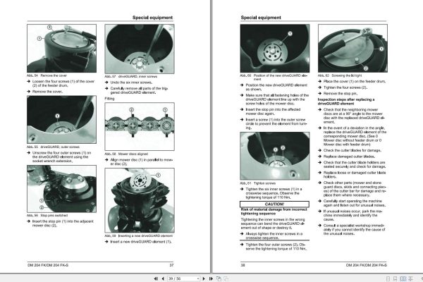 Massey Ferguson Disc Mower DM204FK DM204FKS Operator Manual FEL1287840101 2