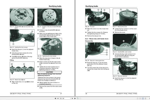 Massey Ferguson Disc Mower DM306FP to DM306FP RC Operator Manual 2
