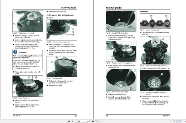 Massey Ferguson Disc Mower DM306P Operator Manual FEL1390640101 2