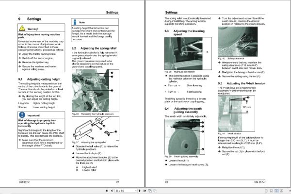 Massey Ferguson Disc Mower DM357 P Operator Manual FEL1390660101 2