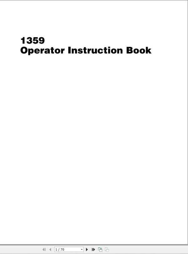 Massey Ferguson Diss Mower Conditioner 1359 Operator Manual 700726920A 1