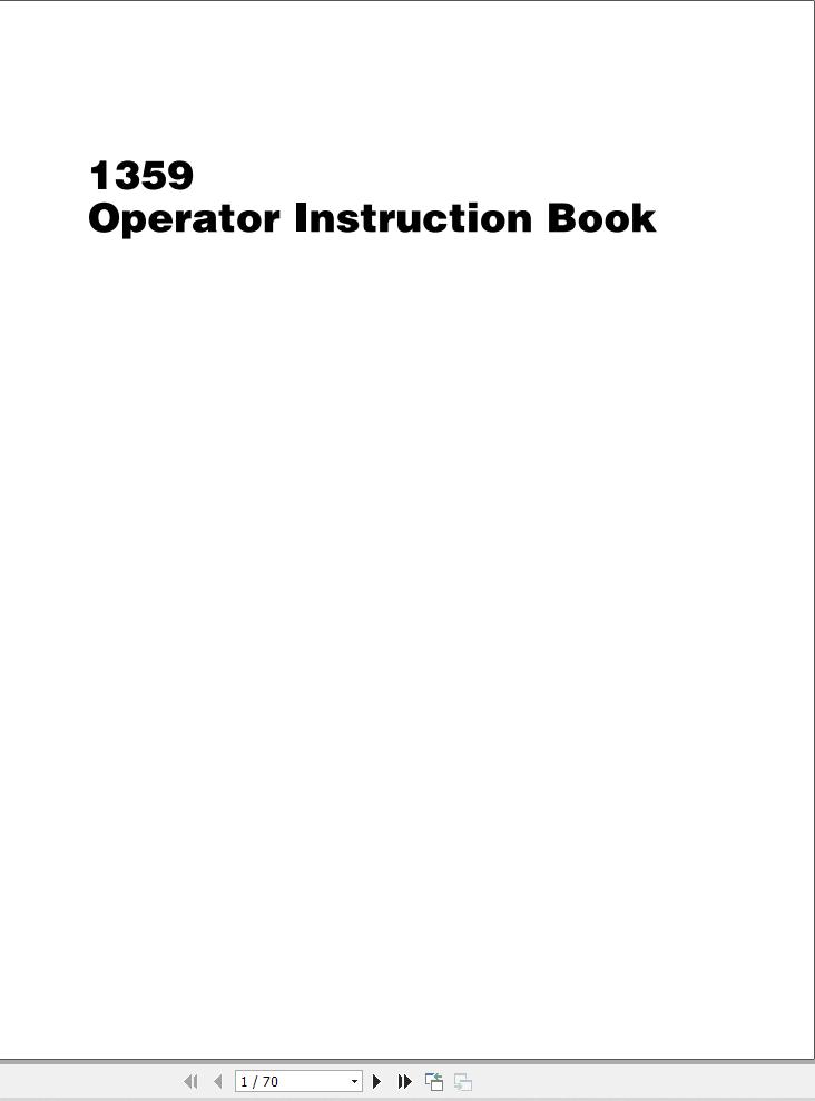 Massey Ferguson Diss Mower Conditioner 1359 Operator Manual 700726920A 1