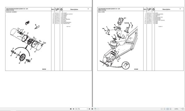 Massey Ferguson Draper Header 5200 Repair Time Schedule 4283493M3 2