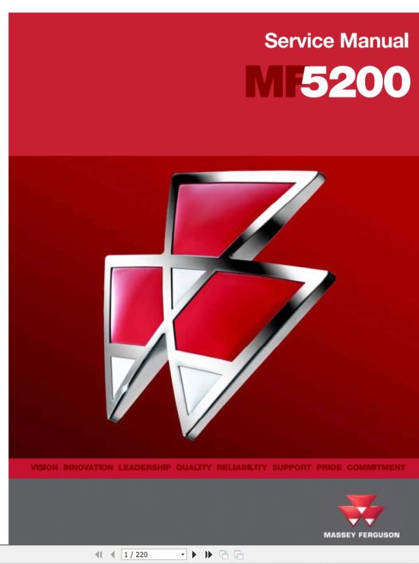 Massey Ferguson Draper Header 5200 Service Manual 1