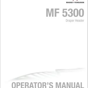 Massey Ferguson Draper Header 5300 Operator Manual 700743592C 1