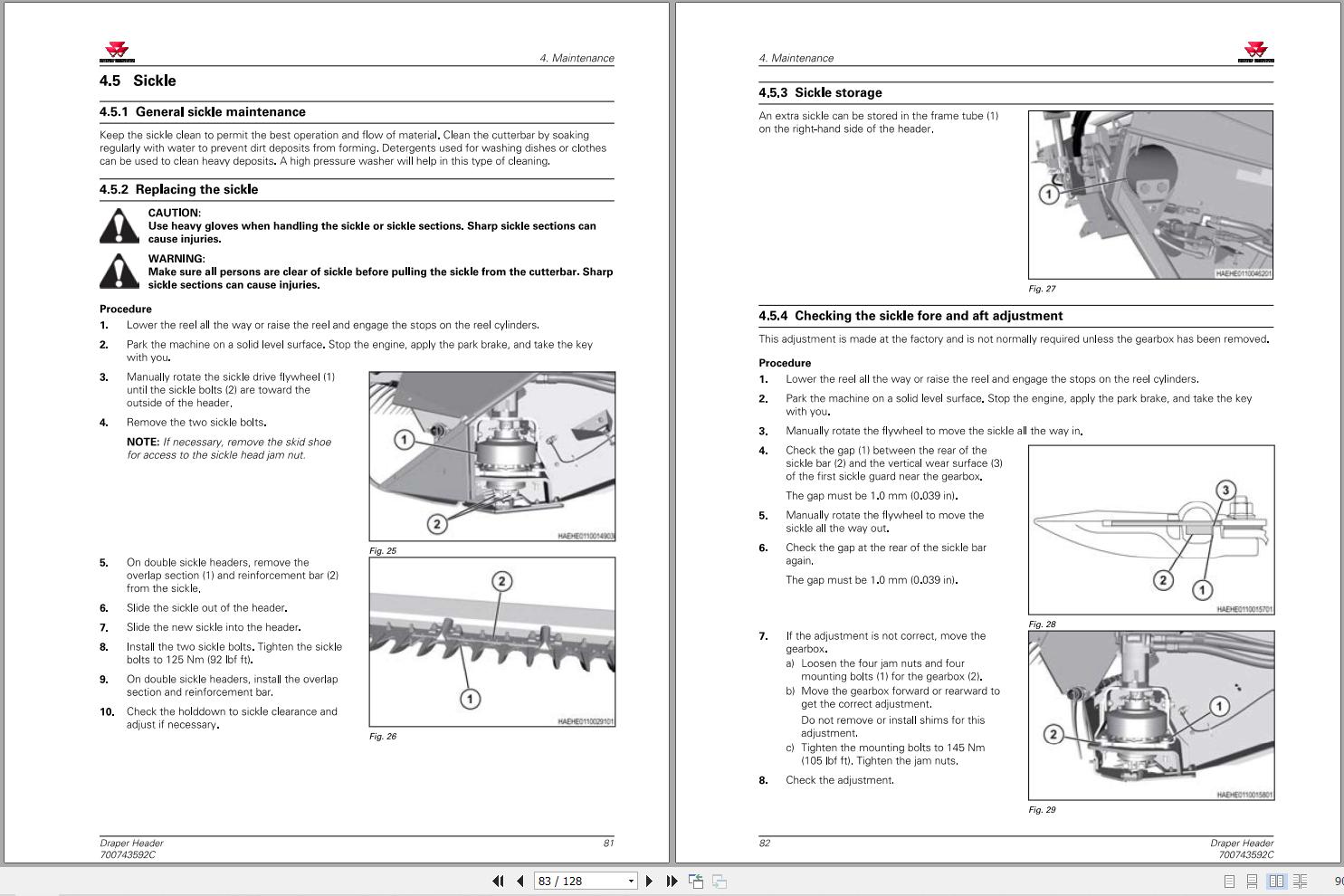 Massey Ferguson Draper Header 5300 Operator Manual 700743592C 2