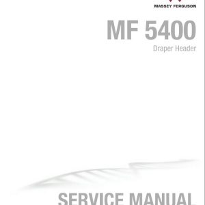 Massey Ferguson Draper Header 5400 Workshop Service Manual 4283610M1 1