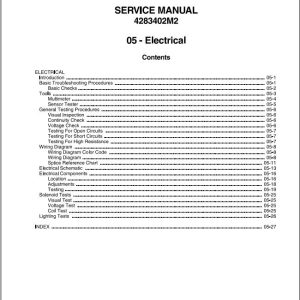 Massey Ferguson Draper Header 9250 Service Manual 4283402M2 1