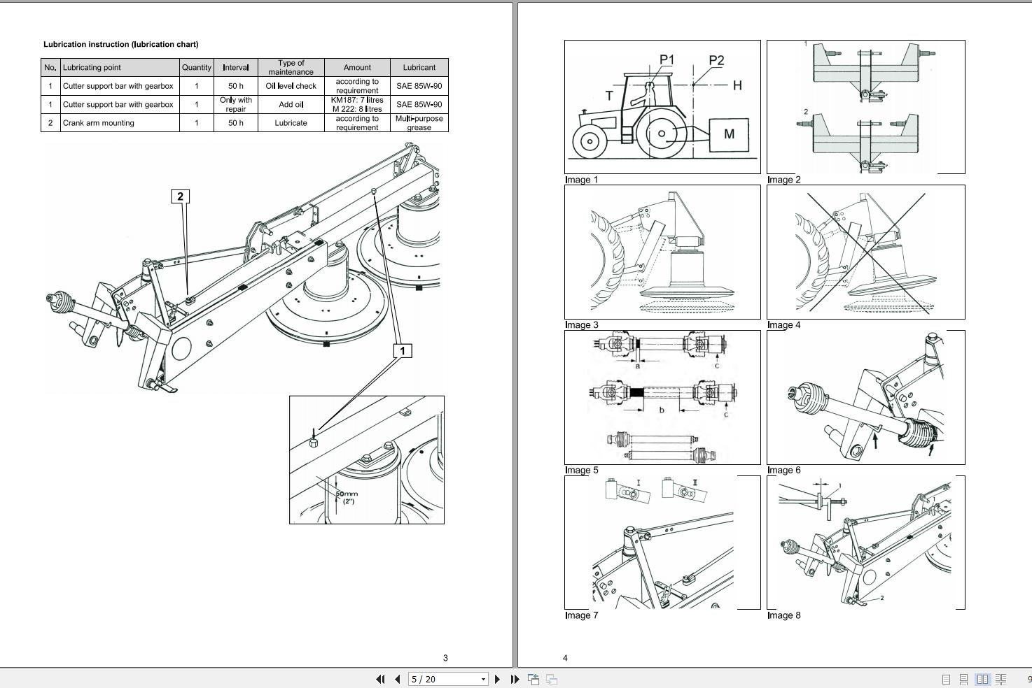 Massey Ferguson Drum Mower M182 M222 Operator Manual FEL1276250101 2