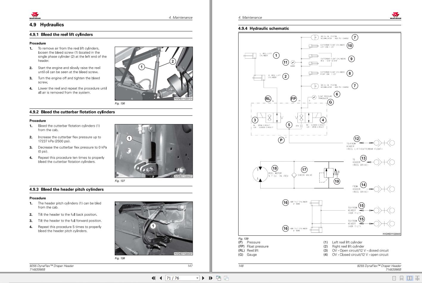 Massey Ferguson DynaFlex Draper Header 9255 Operator Manual 71483066B 2
