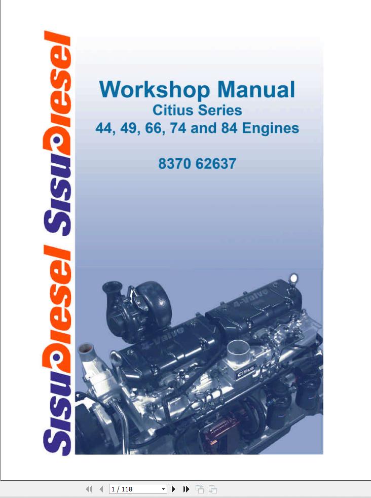 Massey Ferguson Engine Sisu 44 49 66 74 84 Workshop Manual 837062637 1