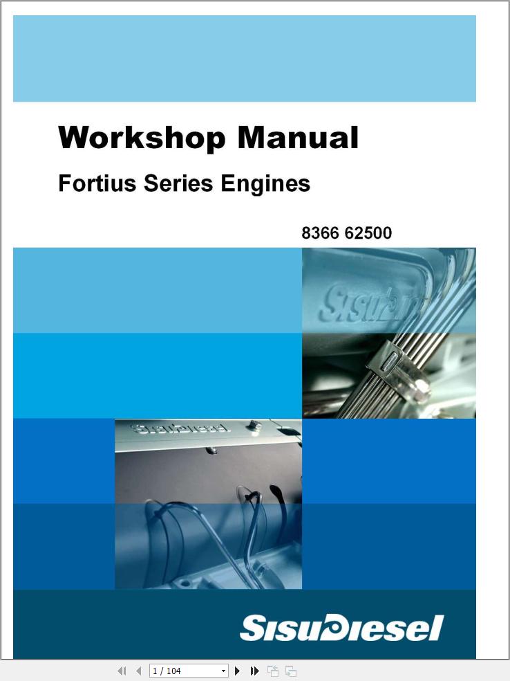 Massey Ferguson Engine Sisu Fortius Series Workshop Manual 836662500 1