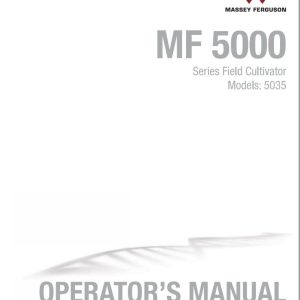Massey Ferguson Field Cultivator 5035 Operator Manual 997779MFG 1