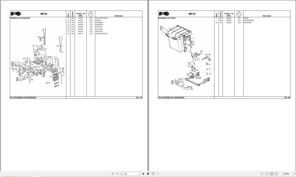 Massey Ferguson Harvester MF32 Repair Time Schedule 6285413M3 PT 2