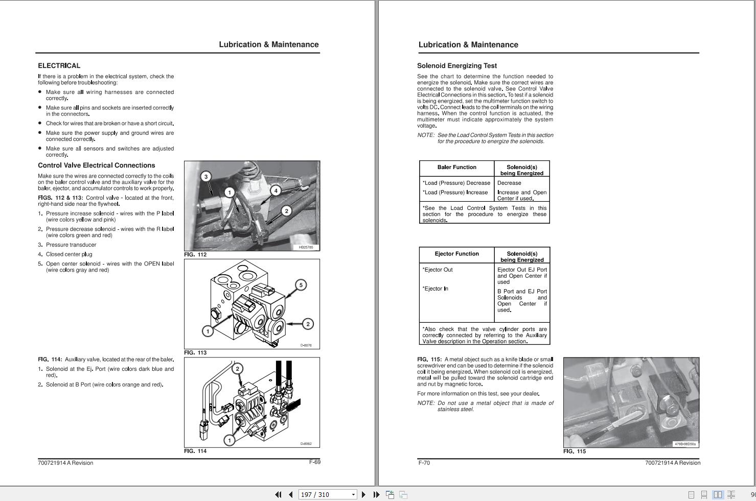 Massey Ferguson Large Rectangular Baler 187 Operator Manual 700721914A 2