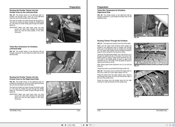 Massey Ferguson Large Square Baler 2140 to 2190CE Operator Manual 700734990A 2