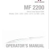 Massey Ferguson Large Square Baler 2140 to 2290 Operator Manual 700741468F 1