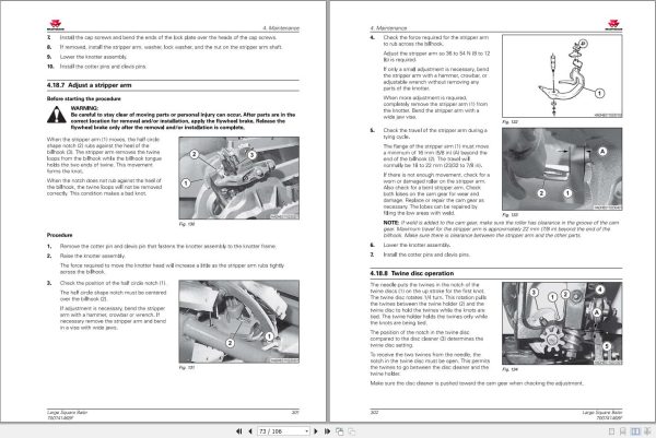 Massey Ferguson Large Square Baler 2140 to 2290 Operator Manual 700741468F 2