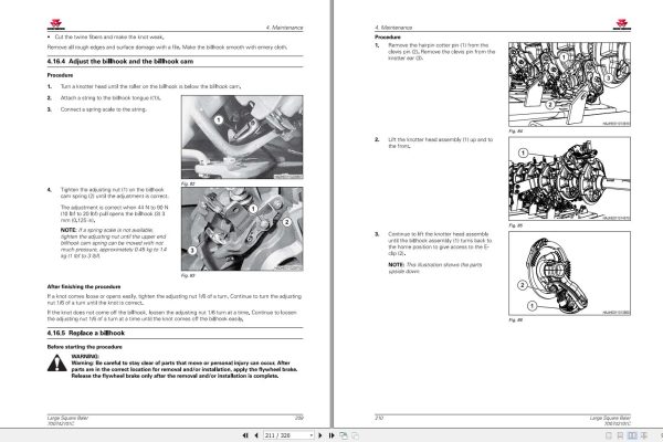 Massey Ferguson Large Square Baler 2370 Ultra HD Operator Manual 700742101C 2