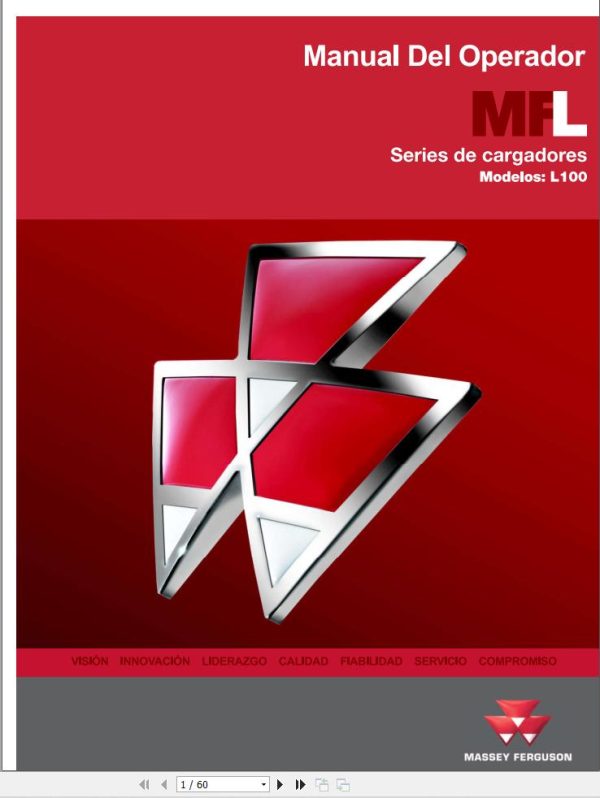 Massey Ferguson Loader L100 Operator Manual 79035446M4 ES 1